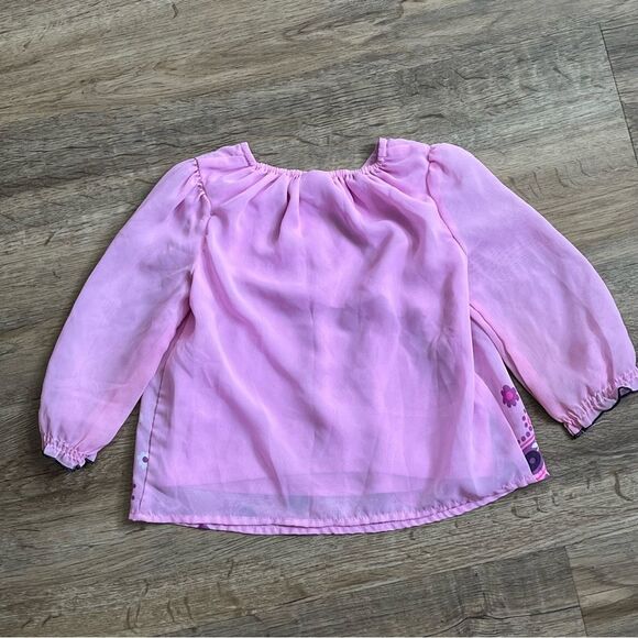 Healthtex Toddler Girl Purple Chiffon Long Sleeve Tunic Top Size 18M - Picture 3 of 8